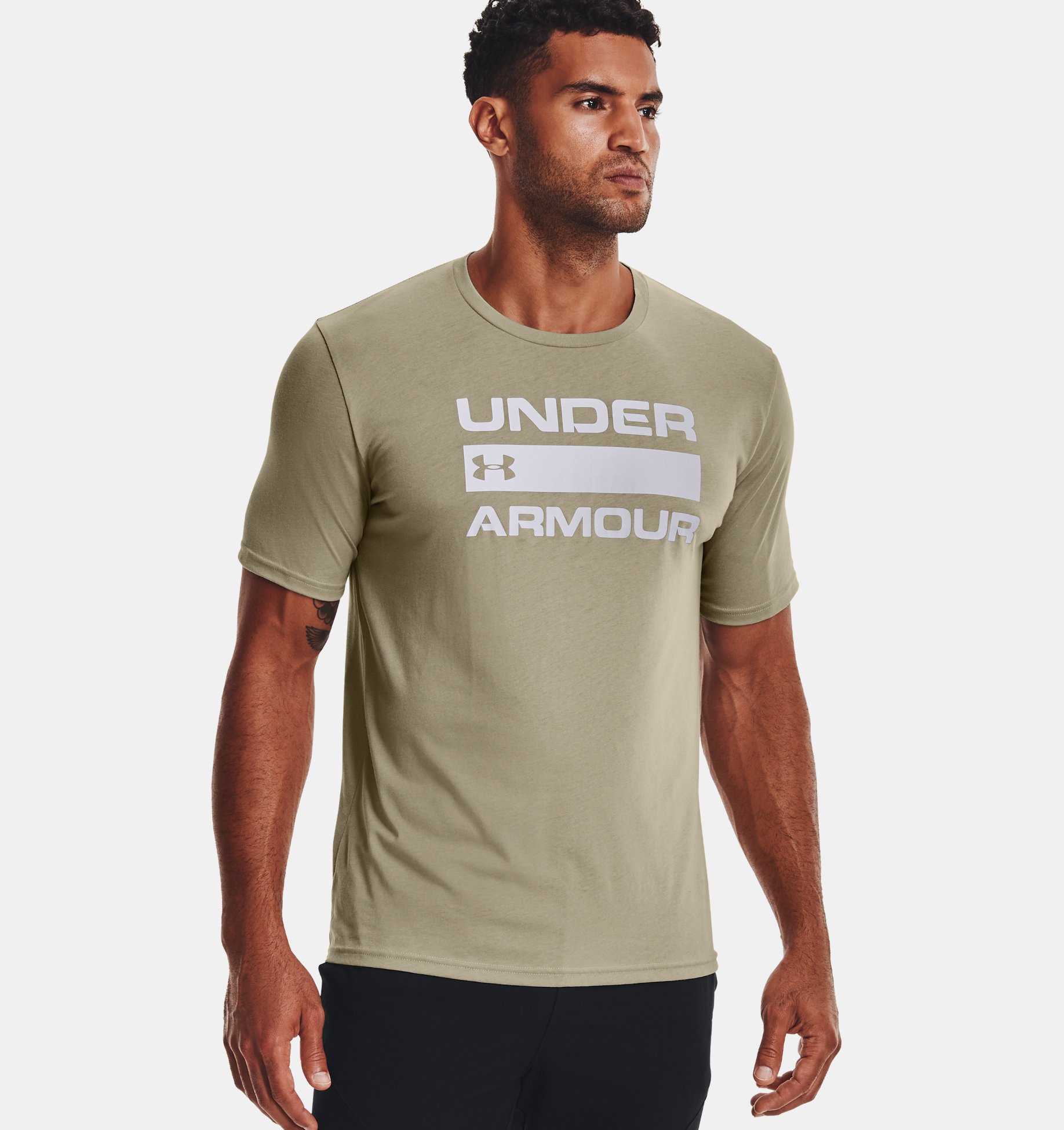 Under Armour UA TEAM ISSUE WORDMARK Short Sleeve Loose-Fit Sport and Fitness Clothing Men T Shirt for Men with Graphic Design
